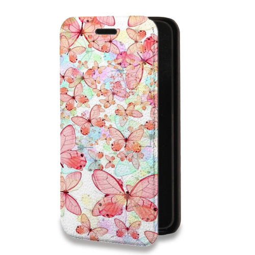 Дизайнерский горизонтальный чехол-книжка для Xiaomi Mi Note 10 Бабочки