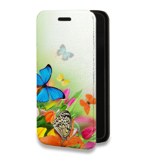 Дизайнерский горизонтальный чехол-книжка для Huawei Honor 50 Lite Бабочки