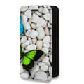 Дизайнерский горизонтальный чехол-книжка для Huawei Honor 50 Бабочки
