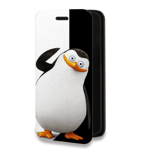 Дизайнерский горизонтальный чехол-книжка для Huawei P Smart (2019) Пингвины