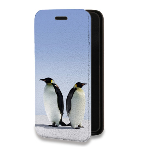 Дизайнерский горизонтальный чехол-книжка для Xiaomi Poco X3 Пингвины