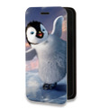 Дизайнерский горизонтальный чехол-книжка для Realme 7 Pro Пингвины