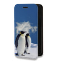 Дизайнерский горизонтальный чехол-книжка для Alcatel One Touch Idol 2 mini Пингвины