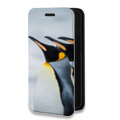 Дизайнерский горизонтальный чехол-книжка для Nokia 3.4 Пингвины