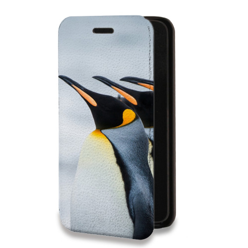 Дизайнерский горизонтальный чехол-книжка для Realme C11 Пингвины