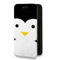 Дизайнерский горизонтальный чехол-книжка для Huawei Honor 50 Lite Пингвины