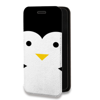 Дизайнерский горизонтальный чехол-книжка для Huawei Honor 7C Pro Пингвины (на заказ)