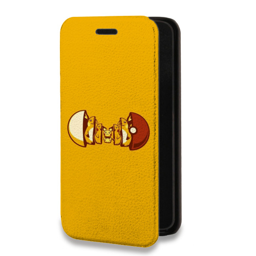 Дизайнерский горизонтальный чехол-книжка для Iphone 14 Plus Pokemo Go