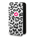 Дизайнерский горизонтальный чехол-книжка для Iphone 14 Plus Прозрачные поцелуи