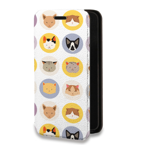 Дизайнерский горизонтальный чехол-книжка для Xiaomi Mi 11 Прозрачные кошки
