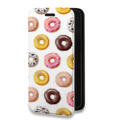 Дизайнерский горизонтальный чехол-книжка для Samsung Galaxy S9 Прозрачные пончики