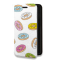 Дизайнерский горизонтальный чехол-книжка для Realme C11 Прозрачные пончики
