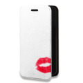 Дизайнерский горизонтальный чехол-книжка для Motorola Moto E7 Plus Прозрачные поцелуи