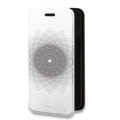 Дизайнерский горизонтальный чехол-книжка для Iphone 12 Pro Прозрачные мандалы