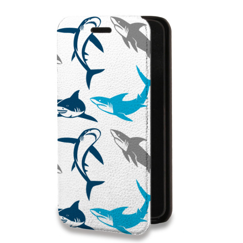 Дизайнерский горизонтальный чехол-книжка для Iphone 14 Прозрачные рыбы