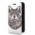 Дизайнерский горизонтальный чехол-книжка для Iphone 12 Pro Волки 