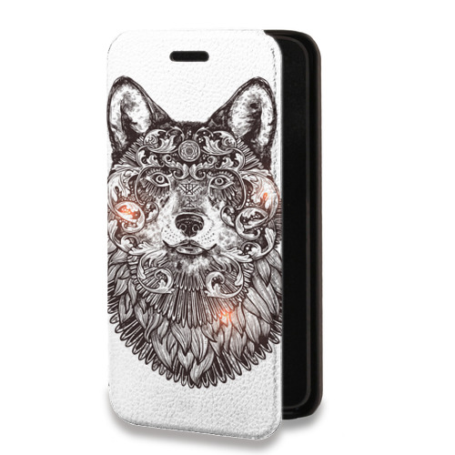 Дизайнерский горизонтальный чехол-книжка для Iphone 12 Pro Волки 