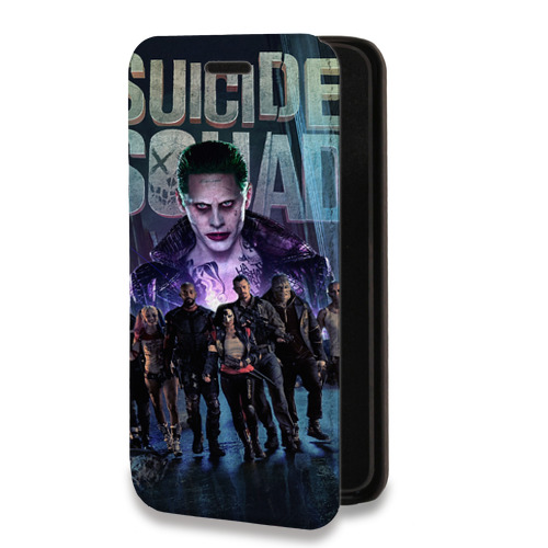 Дизайнерский горизонтальный чехол-книжка для Samsung Galaxy A50 Отряд самоубийц
