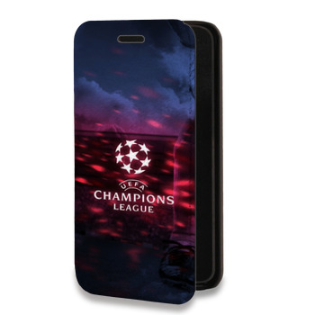 Дизайнерский горизонтальный чехол-книжка для Huawei Honor 7C Pro лига чемпионов (на заказ)