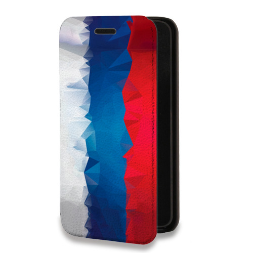 Дизайнерский горизонтальный чехол-книжка для Iphone Xr Российский флаг