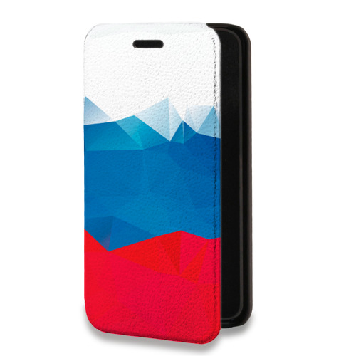 Дизайнерский горизонтальный чехол-книжка для Iphone 12 Pro Российский флаг
