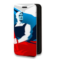 Дизайнерский горизонтальный чехол-книжка для Iphone 12 Pro Российский флаг