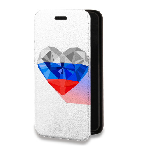 Дизайнерский горизонтальный чехол-книжка для Xiaomi RedMi 9A Российский флаг