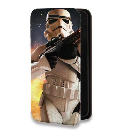 Дизайнерский горизонтальный чехол-книжка для Samsung Galaxy A12 Star Wars Battlefront