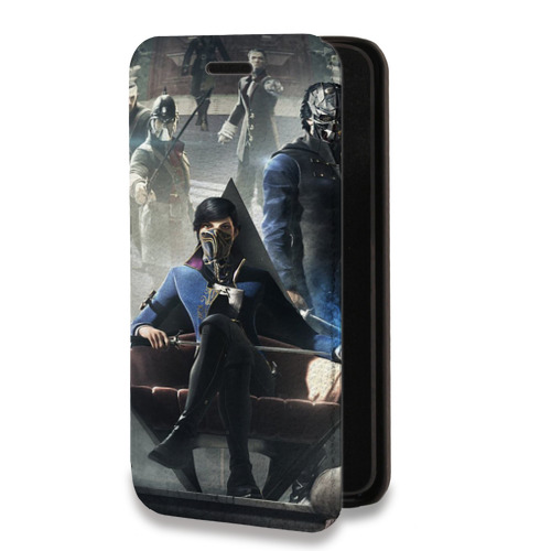 Дизайнерский горизонтальный чехол-книжка для Iphone 14 Pro Max Dishonored 