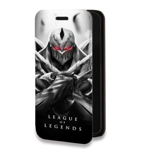 Дизайнерский горизонтальный чехол-книжка для Iphone 14 Pro League of Legends