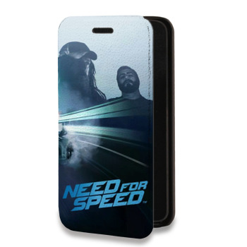 Дизайнерский горизонтальный чехол-книжка для Huawei P20 Need For Speed (на заказ)