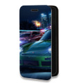 Дизайнерский горизонтальный чехол-книжка для Samsung Galaxy S22 Ultra Need For Speed
