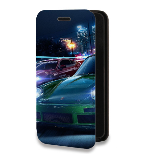 Дизайнерский горизонтальный чехол-книжка для Huawei Mate 10 Need For Speed