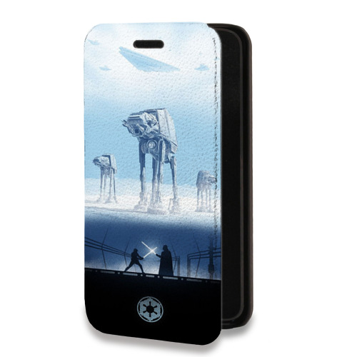 Дизайнерский горизонтальный чехол-книжка для Iphone 6/6s Звездные войны