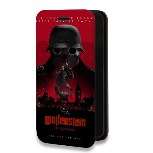 Дизайнерский горизонтальный чехол-книжка для Iphone 6/6s Wolfenstein