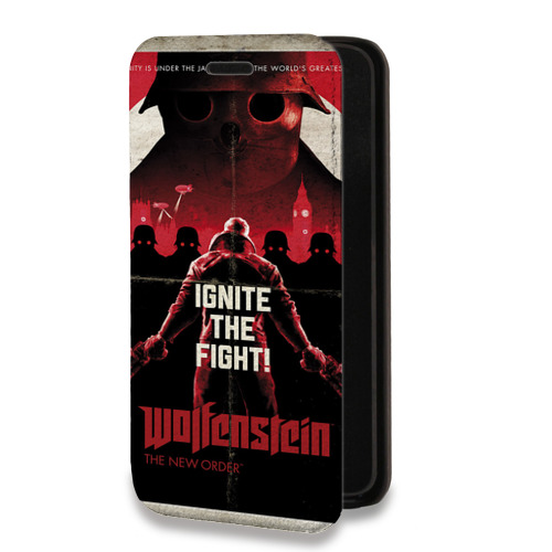 Дизайнерский горизонтальный чехол-книжка для Samsung Galaxy A32 Wolfenstein