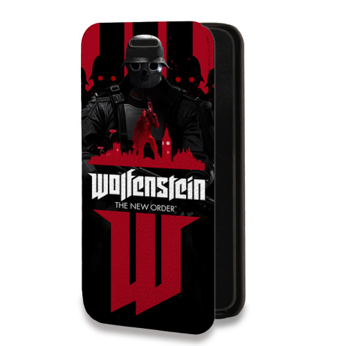 Дизайнерский горизонтальный чехол-книжка для Huawei Mate 30 Pro Wolfenstein