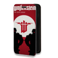 Дизайнерский горизонтальный чехол-книжка для Iphone 14 Wolfenstein