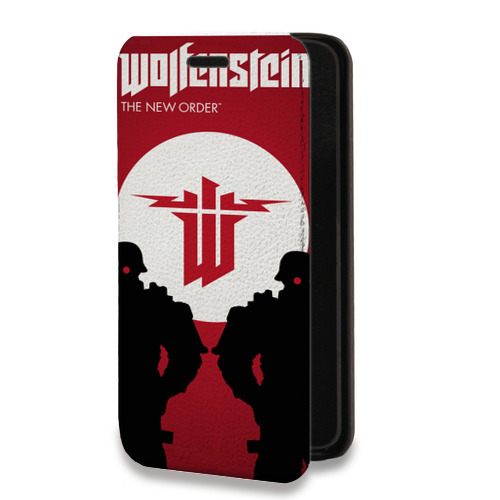 Дизайнерский горизонтальный чехол-книжка для Tecno Spark 8C Wolfenstein