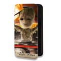 Дизайнерский горизонтальный чехол-книжка для Iphone 12 Pro Max Стражи Галактики