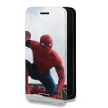 Дизайнерский горизонтальный чехол-книжка для Iphone 7 Plus / 8 Plus Человек-паук