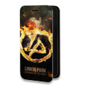 Дизайнерский горизонтальный чехол-книжка для Microsoft Lumia 640 XL Linkin Park