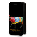 Дизайнерский горизонтальный чехол-книжка для Iphone 13 Mini RadioHead