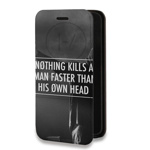 Дизайнерский горизонтальный чехол-книжка для OnePlus 8T Twenty One Pilots
