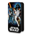 Дизайнерский горизонтальный чехол-книжка для Iphone 14 Pro Звездные войны