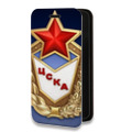 Дизайнерский горизонтальный чехол-книжка для Iphone 7 Plus / 8 Plus ЦСКА