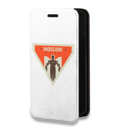 Дизайнерский горизонтальный чехол-книжка для Motorola Moto E7 Plus Москва