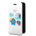 Дизайнерский горизонтальный чехол-книжка для Motorola Moto E7 Plus Абстракции