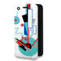 Дизайнерский горизонтальный чехол-книжка для Motorola Moto E7 Plus Абстракции