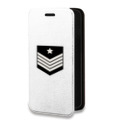 Дизайнерский горизонтальный чехол-книжка для Iphone 14 Pro Max Армия